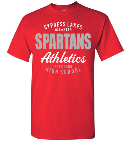 Cypress Lakes High School Spartans Red Unisex T-shirt 34