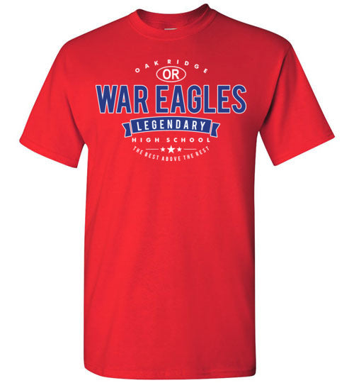 Oak Ridge High School War Eagles Red Unisex T-shirt 44
