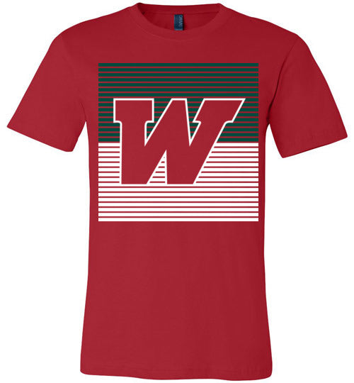 The Woodlands Highlanders Premium Red T-shirt - Design 27