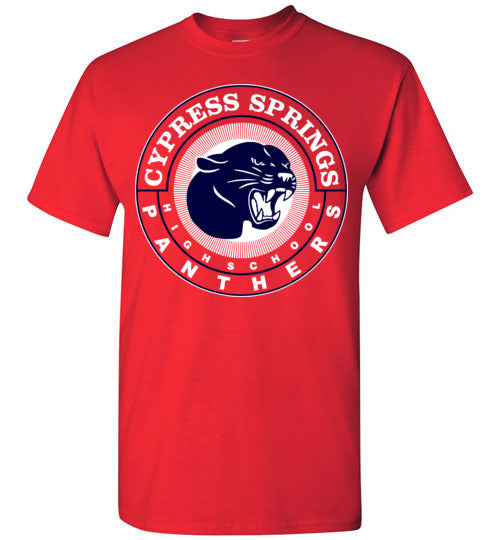 Cypress Springs High School Panthers Red  Unisex T-shirt 02