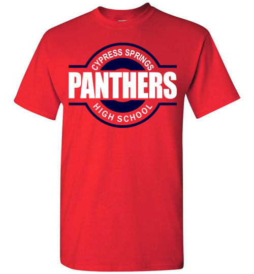 Cypress Springs High School Panthers Red  Unisex T-shirt 11