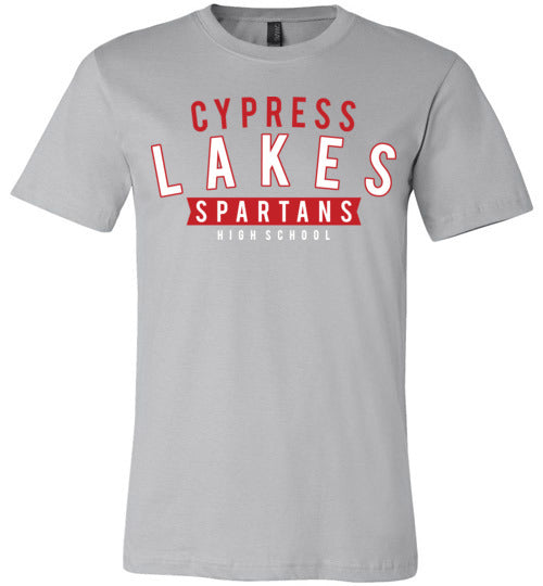 Cypress Lakes Spartans Premium Silver T-shirt - Design 21