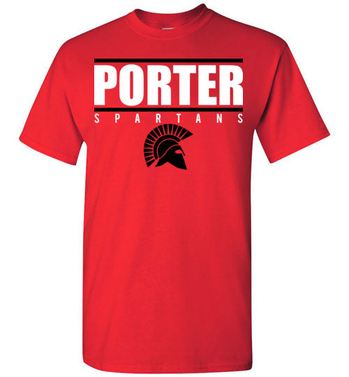 Porter High School Spartans Red Unisex T-shirt 07