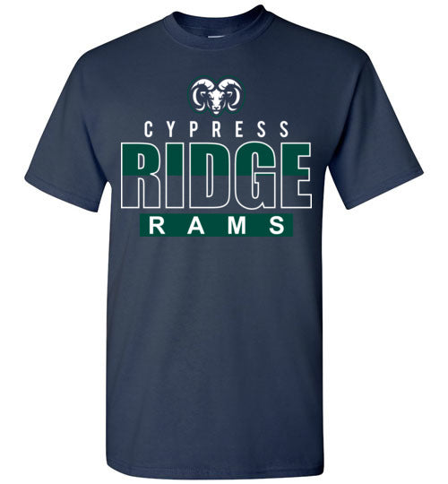 Cypress Ridge High School Rams Navy Unisex T-shirt 23