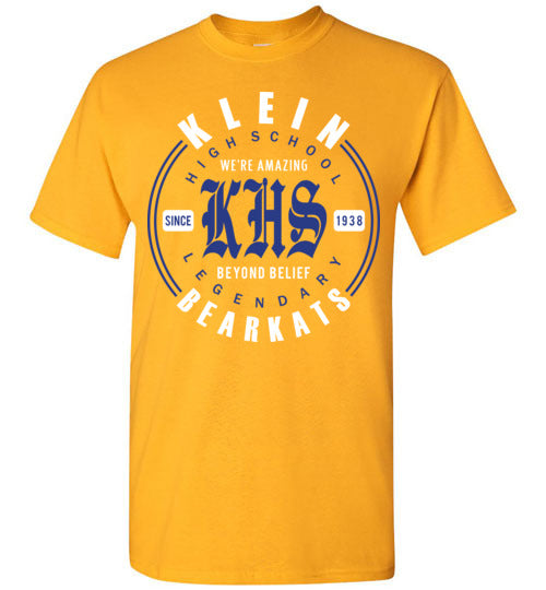 Klein Bearkats - Design 15 - Gold Unisex T-shirt