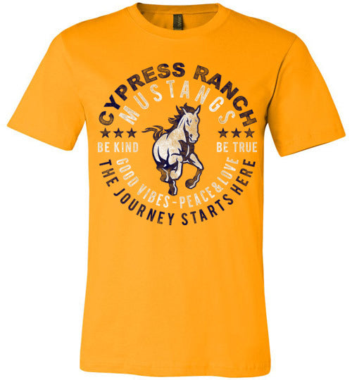 Cypress Ranch Mustangs Premium Gold T-shirt - Design 16