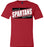 Porter Spartans Premium Red T-shirt - Design 84