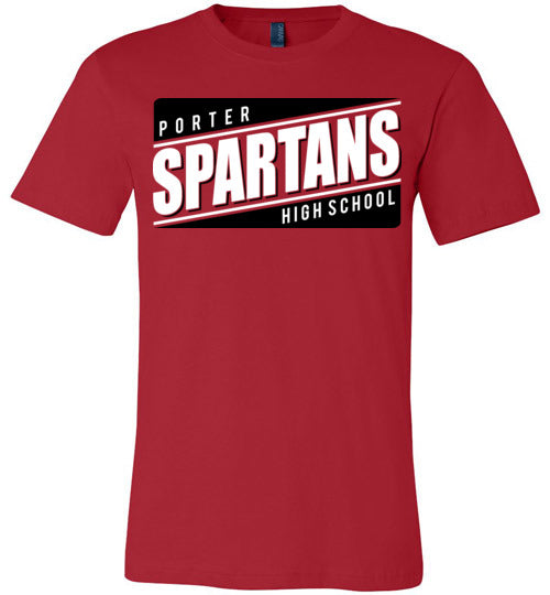 Porter Spartans Premium Red T-shirt - Design 84