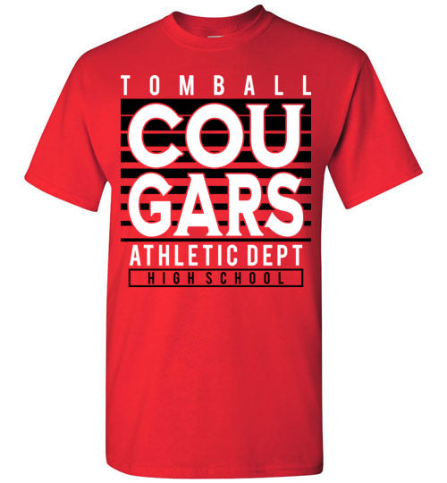 Tomball High School Cougars Red Unisex T-shirt 00