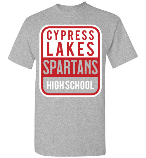 Cypress Lakes High School Spartans Sports Grey Unisex T-shirt 01