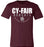 Cy-Fair Bobcats Premium Maroon T-shirt - Design 12