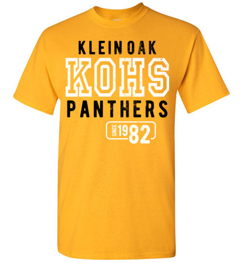 Klein Oak Panthers - Design 08 - Gold Unisex T-shirt