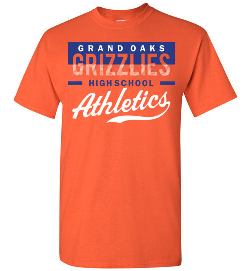 Grand Oaks High School Grizzlies Orange Unisex T-shirt 48