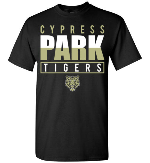 Cypress Park High School Tigers Black Unisex T-shirt 29