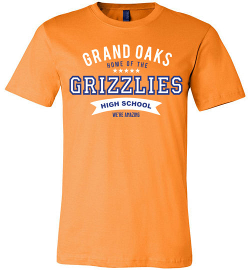 Grand Oaks Grizzlies Premium Orange T-shirt - Design 96