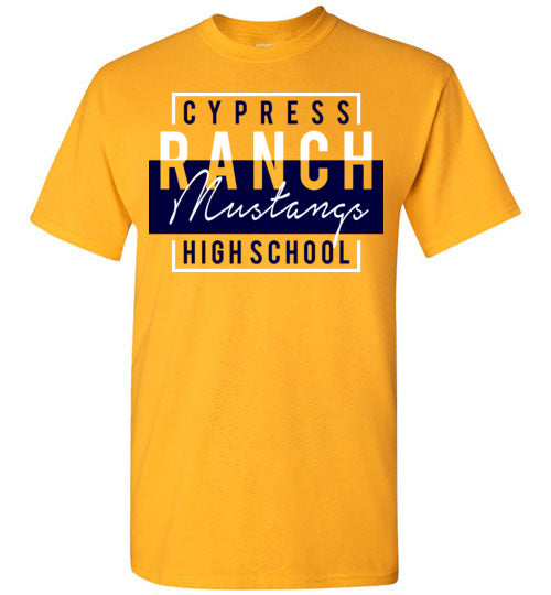 Cypress Ranch High School Mustangs Gold Unisex T-shirt 05