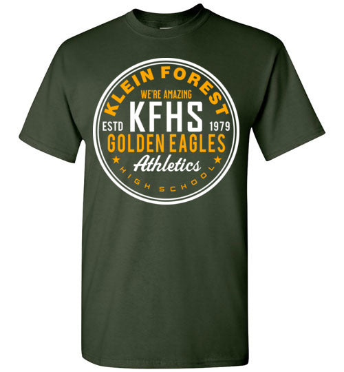 Klein Forest High School Golden Eagles Forest Green Unisex T-shirt 28