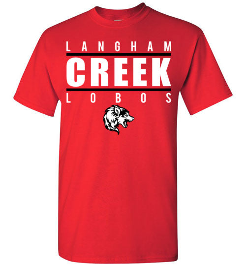 Langham Creek High School Lobos Red Unisex T-shirt 07