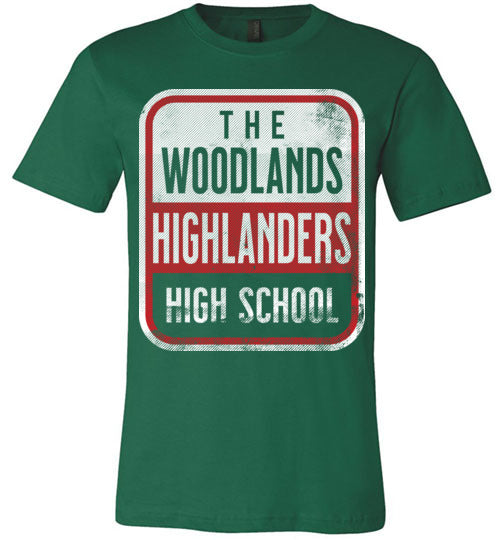 The Woodlands Highlanders Premium Evergreen T-shirt - Design 01
