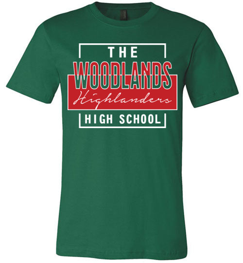 The Woodlands Highlanders Premium Evergreen T-shirt - Design 05