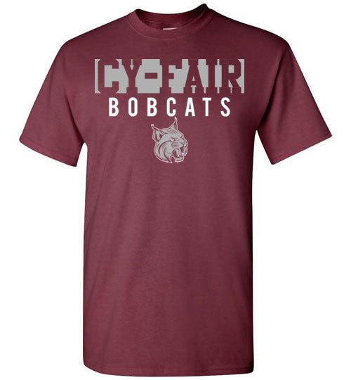 Cy-Fair High School Bobcats Maroon Unisex T-shirt 06