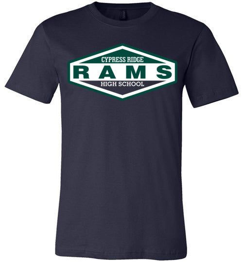 Cypress Ridge Rams Premium Navy T-shirt - Design 09