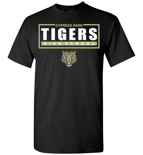 Cypress Park High School Tigers Black Unisex T-shirt 49