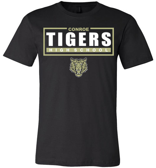 Conroe Tigers Premium Black T-shirt - Design 49