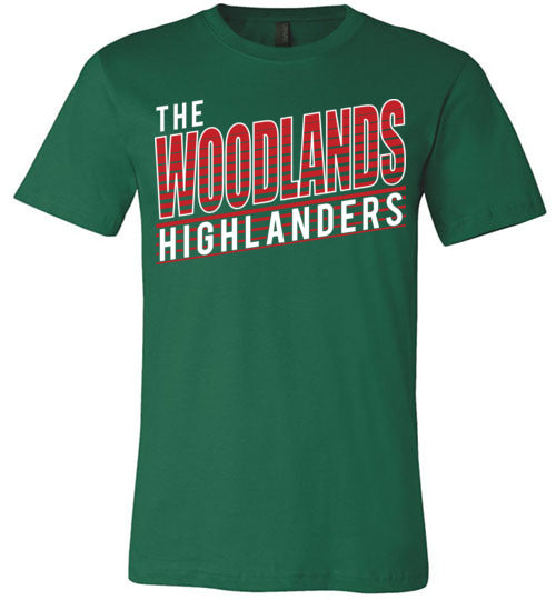 The Woodlands Highlanders Premium Evergreen T-shirt - Design 32