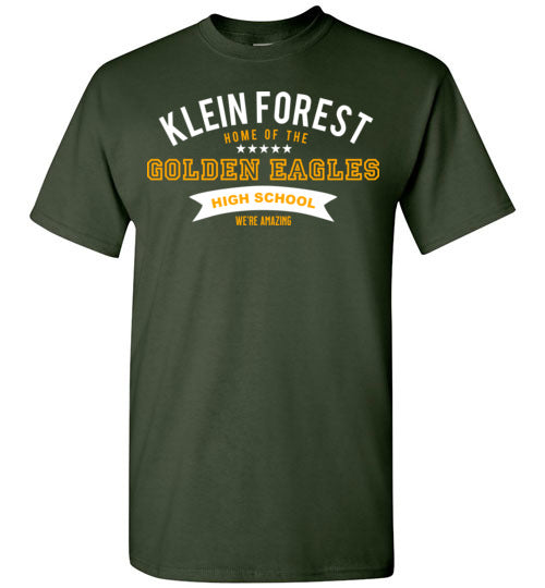 Klein Forest High School Golden Eagles Forest Green Unisex T-shirt 96