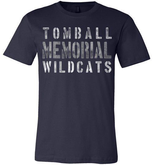Tomball Memorial Wildcats Premium Navy T-shirt - Design 17
