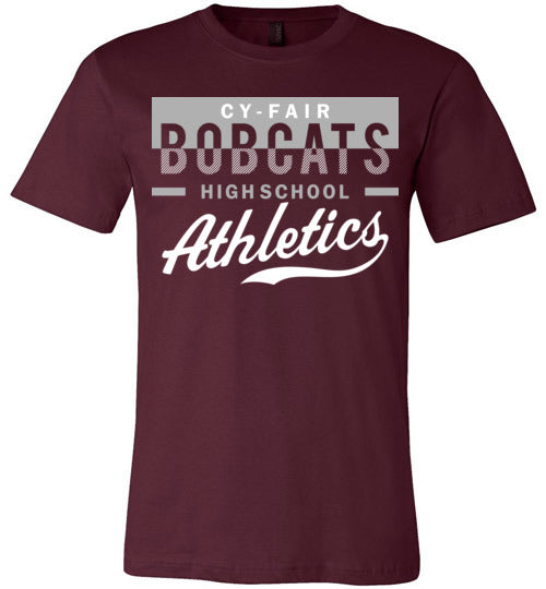 Cy-Fair Bobcats Premium Maroon T-shirt - Design 48