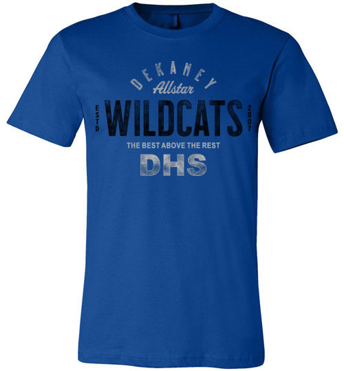 Dekaney Wildcats Premium Royal Blue T-shirt - Design 40