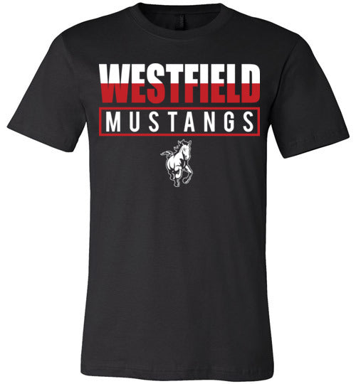Westfield Mustangs Premium Black T-shirt - Design 29