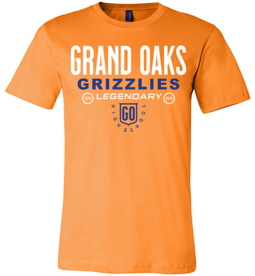 Grand Oaks Grizzlies Premium Orange T-shirt - Design 03