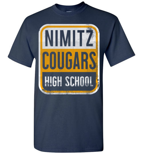 Nimitz High School Cougars Navy Unisex T-shirt 01