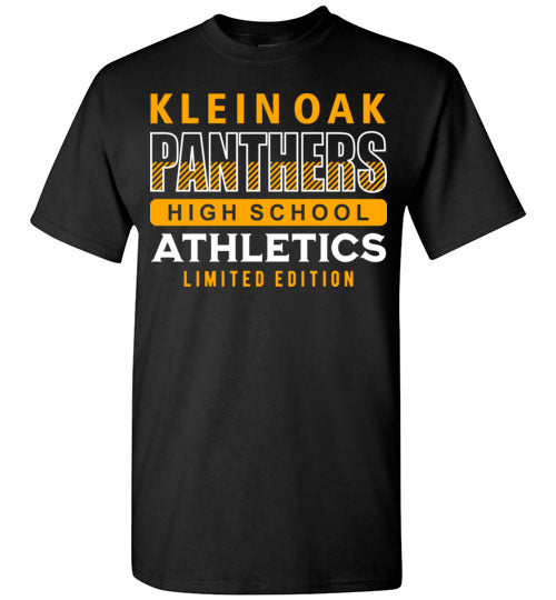 Klein Oak Panthers - Design 90 - Black Unisex T-shirt