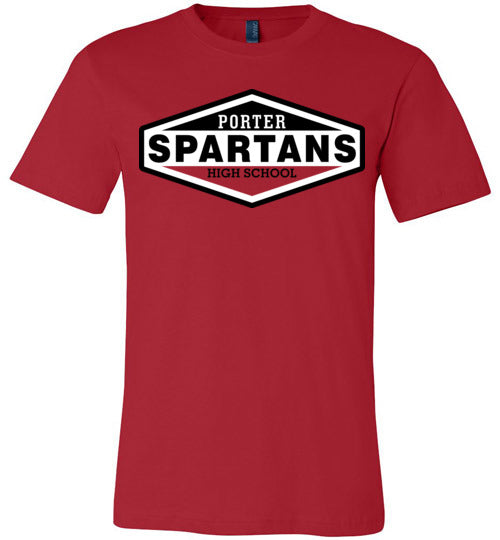 Porter Spartans Premium Red T-shirt - Design 09