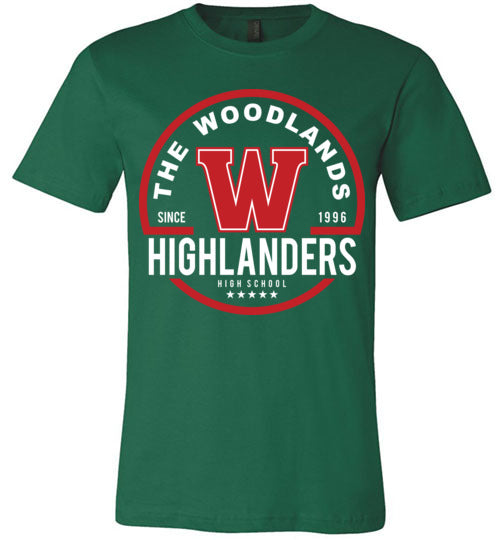 The Woodlands Highlanders Premium Evergreen T-shirt - Design 04