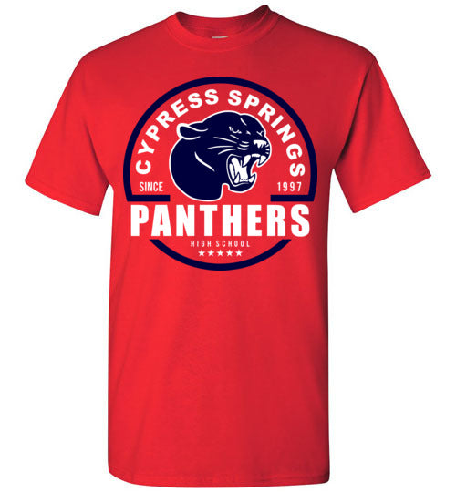 Cypress Springs High School Panthers Red  Unisex T-shirt 04