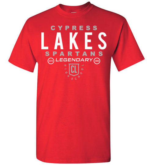Cypress Lakes High School Spartans Red Unisex T-shirt 03