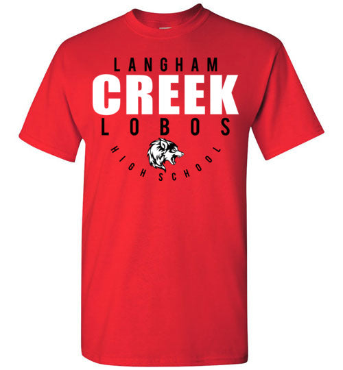 Langham Creek High School Lobos Red Unisex T-shirt 12