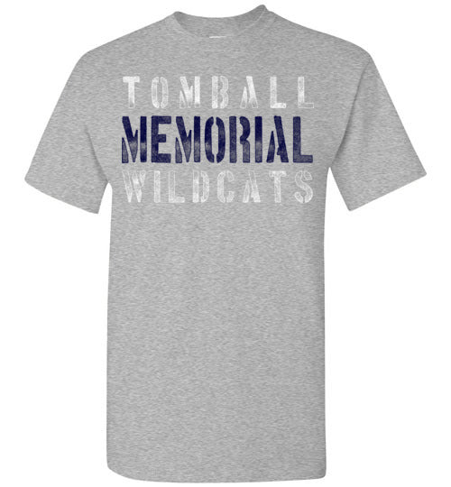 Tomball Memorial High School Wildcats Sports Grey Unisex T-shirt 17