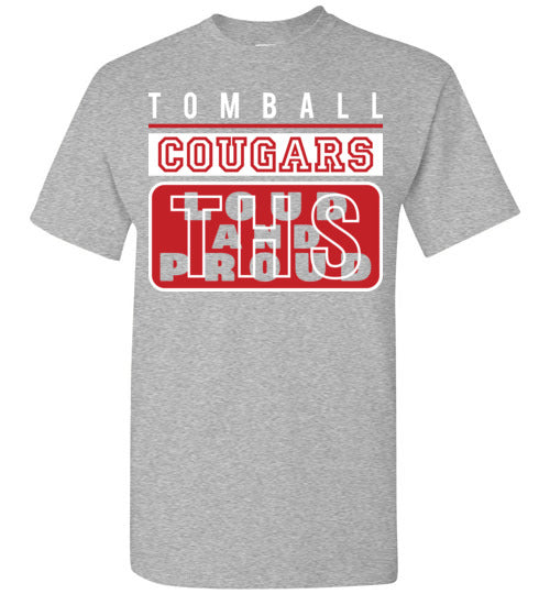 Tomball High School Cougars Sports Grey Unisex T-shirt 86