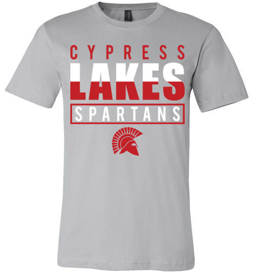 Cypress Lakes Spartans Premium Silver T-shirt - Design 29
