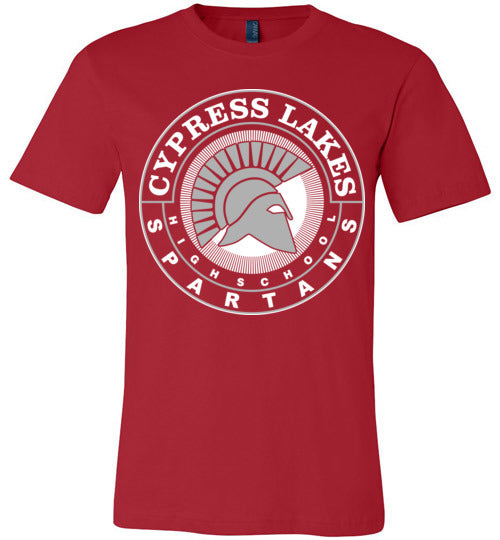 Cypress Lakes Spartans Premium Red T-shirt - Design 02