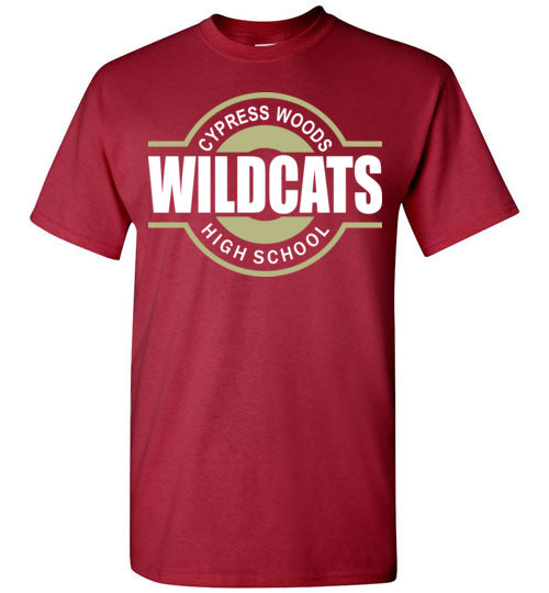 Cypress Woods High School Wildcats Deep Red Unisex T-shirt 11