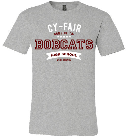 Cy-Fair Bobcats Premium Heather T-shirt - Design 96