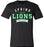 Spring Lions Premium Black T-shirt - Design 96