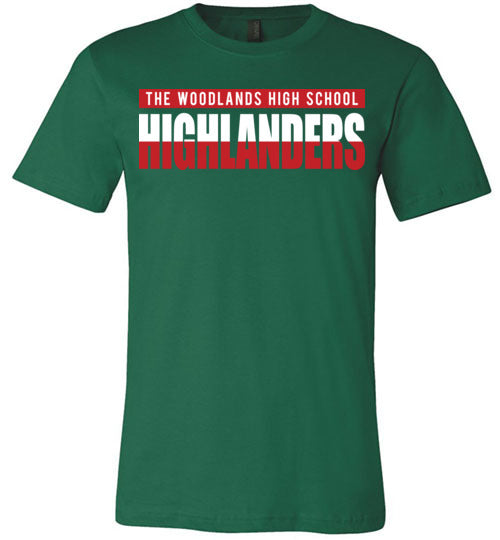 The Woodlands Highlanders Premium Evergreen T-shirt - Design 25